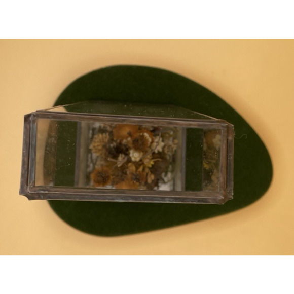 Vintage Faux Dry Flower Terrarium Table Top Decoration - Picture 7 of 11